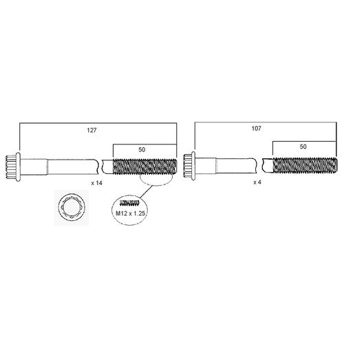 Permaseal Head Bolt Set for Toyota 2L 3L 5L | HBS011