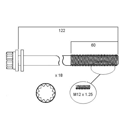 Permaseal Head Bolt Set for Toyota B 11B 14B | HBS014