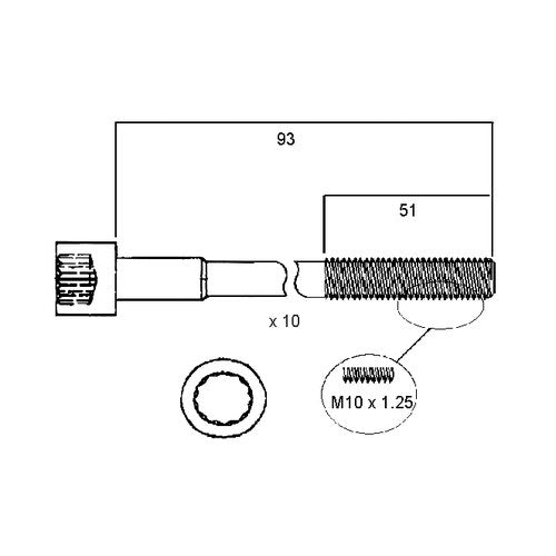 Permaseal Head Bolt Set for Toyota 3S-G | HBS015