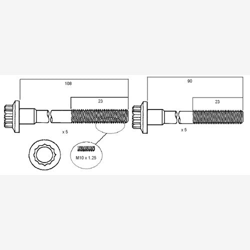 Permaseal Head Bolt Set for Toyota 4A and 7A | HBS018