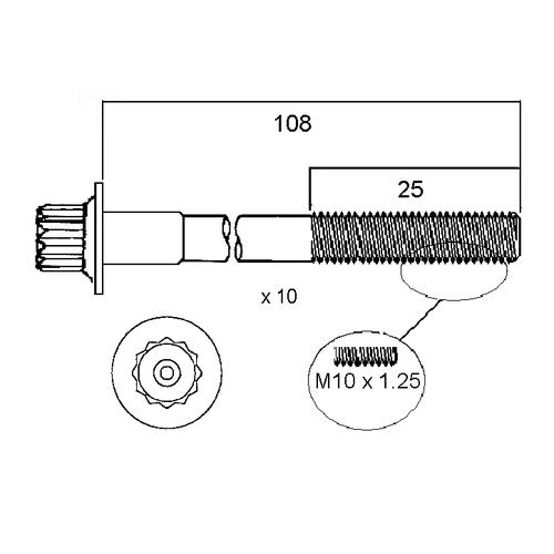 Permaseal Head Bolt Set for Toyota 7K | HBS084