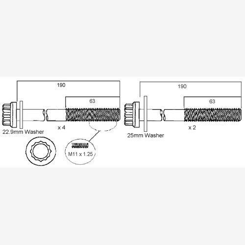 Permaseal Head Bolt Set for Subaru SOHC | HBS085H