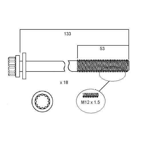 Permaseal Head Bolt Set for Nissan ZD30DDTI | HBS097