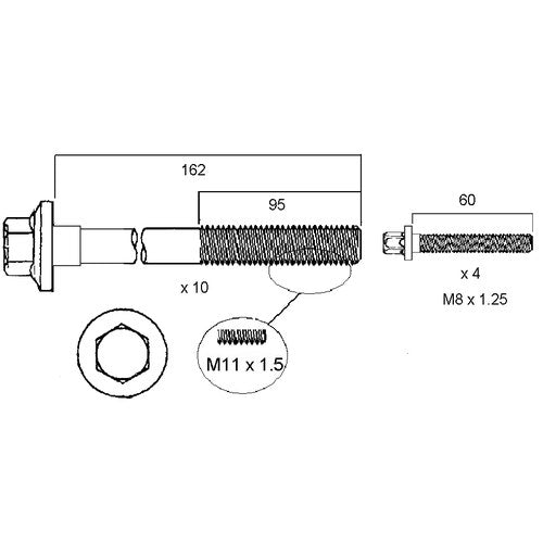 Permaseal Head Bolt Set for Opel Z22SE | HBS129