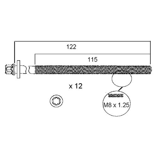 Permaseal Head Bolt Set for Opel Z14XEP | HBS130
