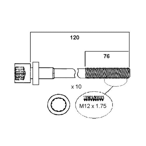 Permaseal Head Bolt Set for Mercedes-Benz 190E and 200E | HBS131