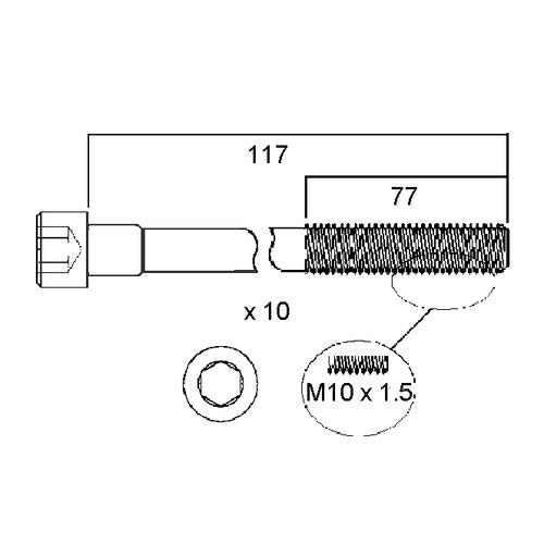 Permaseal Head Bolt Set for Nissan CR10DE | HBS174