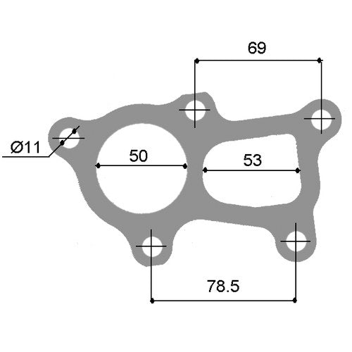Permaseal Turbo Flange Gasket for Mitsi 4D56T | TUR021