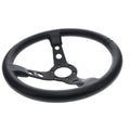 Raceworks Dished Leather Steering Wheel 350MM | VPR-196BK