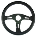 Raceworks Flat Leather Steering Wheel 350MM | VPR-194BK