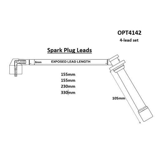 HT Lead Set for Nissan SR18/20 | OPT4142