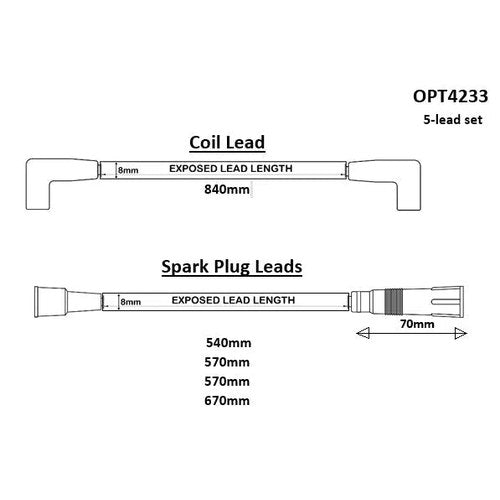 HT Lead Set for Toyota 3SGE | OPT4233