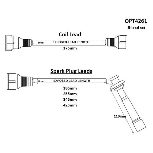 HT Lead Set for Merc 4 Cyl | OPT4261
