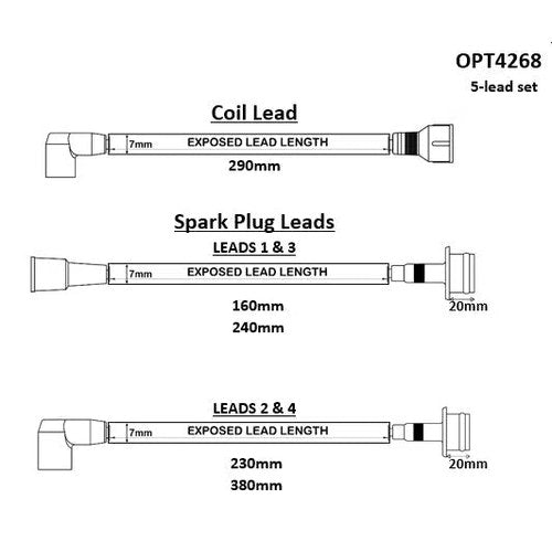 HT Lead Set for Toyota 2Y/4Y Clip-On | OPT4268