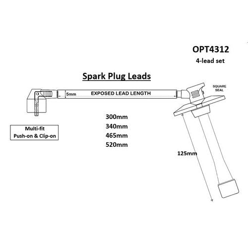 HT Lead Set for Toyota Clip Type | OPT4312