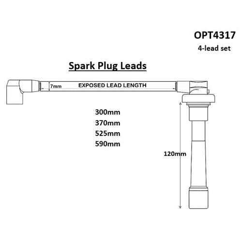 HT Lead Set for Toyota 3RZFE | OPT4317