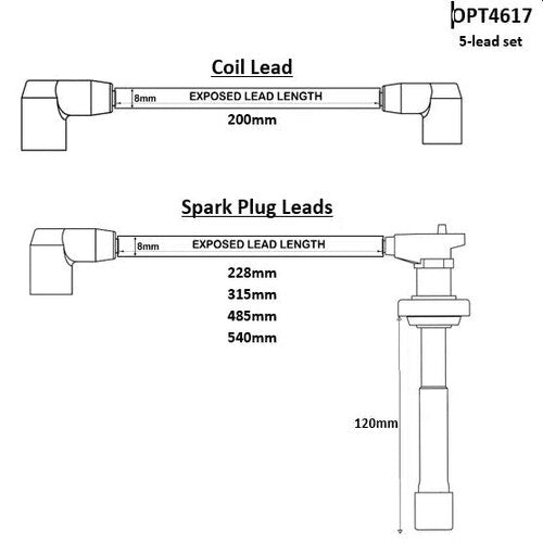 2-Lead Ignition Set for Mitsubishi DFI | OPT4617