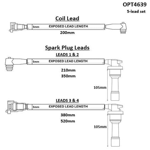 Ignition Lead Set for Toyota 2RZ | OPT4639