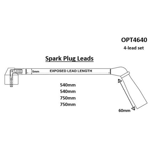 Ignition Lead Set for 4AGE 5MM 89.94 | OPT4640