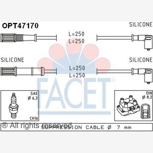 Ignition Lead Set for Volkswagen | OPT47170
