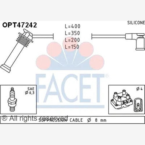 Ignition Lead Set for Volkswagen ABF Long Tube | OPT47242