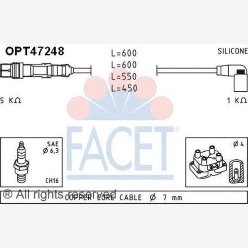 Ignition Lead Set for Volkswagen CBZ | OPT47248