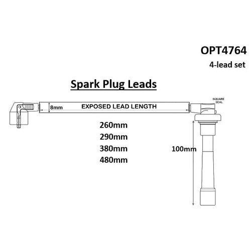 Ignition Lead Set for Mazda/Ford 2.0 98> | OPT4764