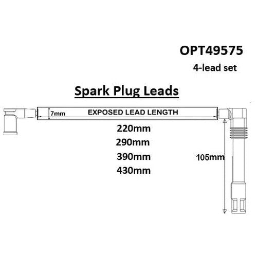 Ignition Lead Set for Volkswagen 1.62.0 97> | OPT49575