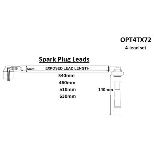Ignition Lead Set for Toyota 3RZ 90DEG DIST | OPT4TX72