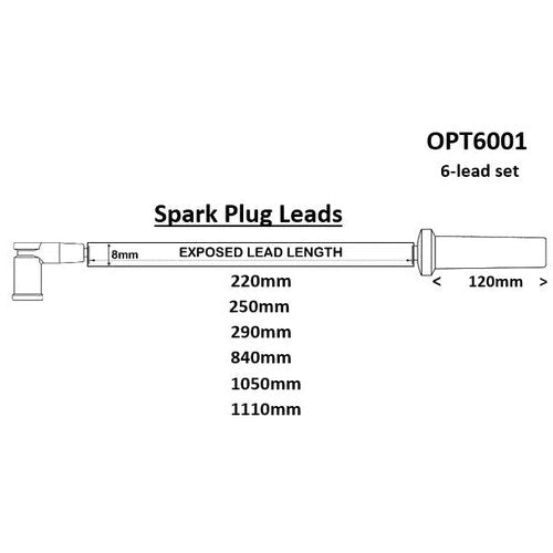 Ignition Lead Set for Mitsubishi 6G7273 | OPT6001