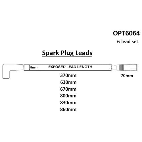 Ignition Lead Set 6 CYL UNI 90 DEG PLUG | OPT6064