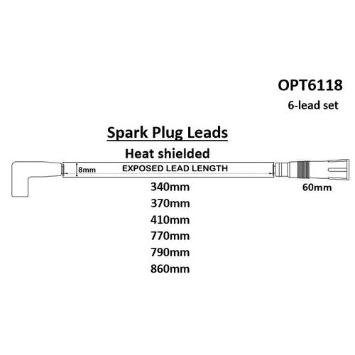 Ignition Lead Set for GM V6 VS.VY STD | OPT6118