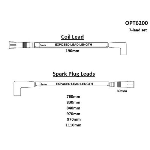 Ignition Lead Set for Falcon AU1 6 98.00 | OPT6200