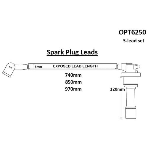 Ignition Lead Set for Hyundai G6CU | OPT6250
