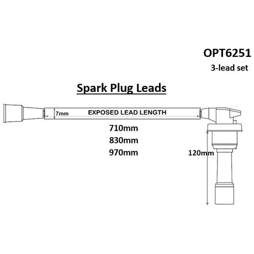 Ignition Lead Set for Mitsubishi 6G72/74 5MM | OPT6251