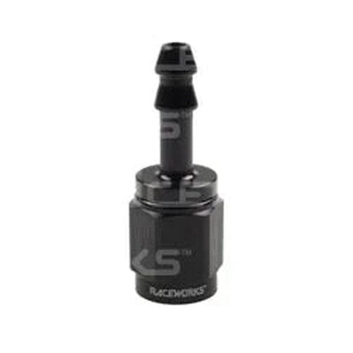 Raceworks Straight Barb Fitting Female AN-4 to 1/4IN | RWF-411-04BK