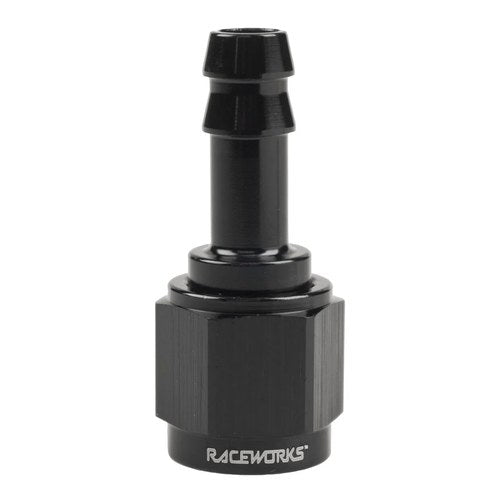 Raceworks Barb Fitting Female AN-6 to 1/4IN | RWF-411-06-04BK