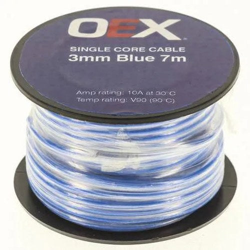 OEX Single-Core Automotive Cable 3mm Blue 7m | ACX0704-7M