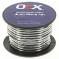 OEX Single Core Automotive Cable 4mm Black 4m Roll | ACX0723-4M