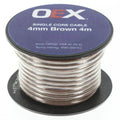 OEX Single Core Automotive Cable 4mm Brown 4m Roll | ACX0728-4M