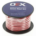 OEX Single Core Automotive Cable 5mm Red 3m Roll | ACX0752-3M
