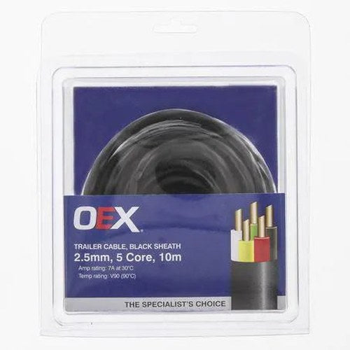 OEX Five Core Trailer Cable 2.5mm 10m Pack | ACX0820-10BL