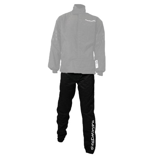 Raceworks Black Two-Layer Race Suit Bottoms XS | VPR-254BK-XS