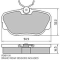 RDA Phantom Ceramic Brake Pad Set for Audi, BMW and Range Rover | RDC1130
