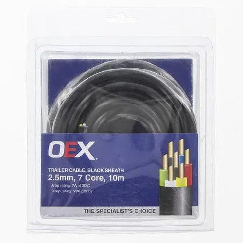 OEX Seven Core Trailer Cable 2.5mm 10m Pack | ACX0821-10BL