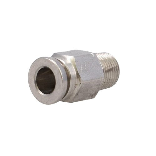 Raceworks Straight Pneumatic Push Hose End 1/8IN NPT AN-3 | RWF-121-02SS