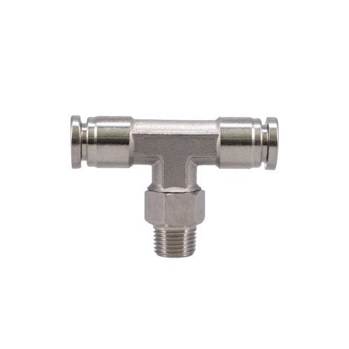 Raceworks Pneumatic Push Hose Tee Branch AN-3 SS | RWF-124-02SS