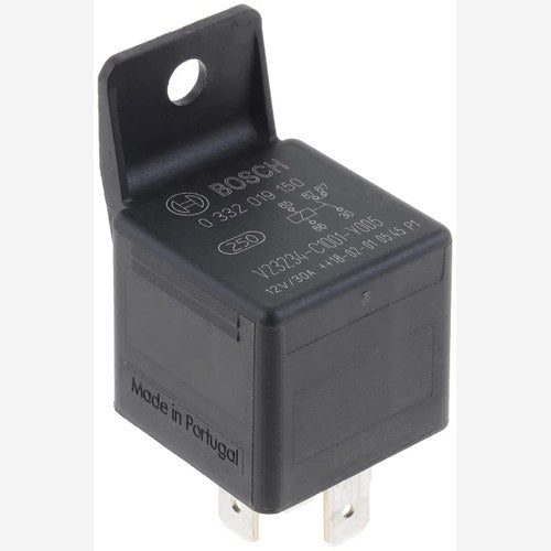 Bosch Mini Relay 12V 30amp N/O 5 Pin, part 0986332300