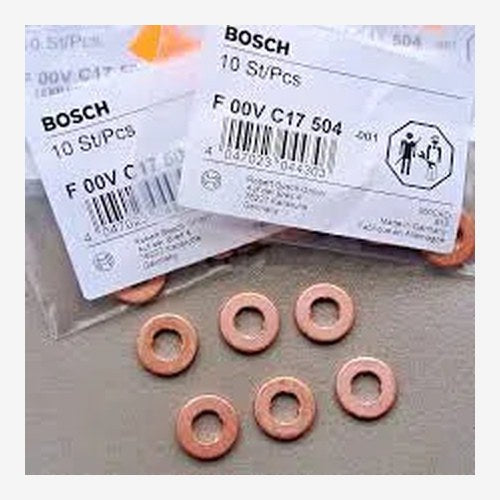 Bosch Diesel Injector Seal Pack of 10, fits Seat, part F00VC17504