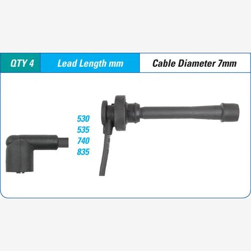 Ignition Lead Set for Mitsubishi and Proton 1.6.2.4L, part ILS-207M